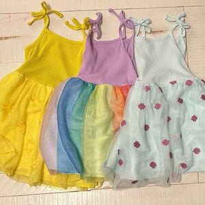 Colorful Cat and Jack Dresses Set (3T)